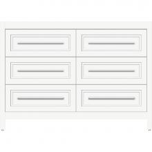 Strasser Woodenwork 56-952 - 48 X 21 X 34.5 Belltown Vanity Ogee Miter Sat White 6 Drw