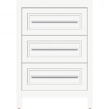 Strasser Woodenwork 56.014 - 24 X 18.5 X 34.5 Belltown Vanity Ogee Miter Sat White 3 Drw