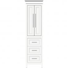 Strasser Woodenwork 55.984 - 19.5 X 21 X 70 Belltown Linen Ogee Miter Sat White