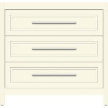 Strasser Woodenwork 55.955 - 36 X 18.5 X 34.5 Belltown Vanity Ogee Miter Sat Biscuit 3 Drw