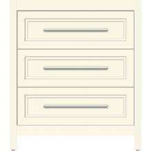 Strasser Woodenwork 55.975 - 30 X 18.5 X 34.5 Belltown Vanity Ogee Miter Sat Biscuit 3 Drw