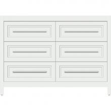 Strasser Woodenwork 56-970 - 48 X 18.5 X 34.5 Belltown Vanity Ogee Miter Powder Grey 6 Drw