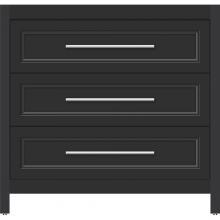 Strasser Woodenwork 55.946 - 36 X 21 X 34.5 Belltown Vanity Ogee Miter Sat Black 3 Drw