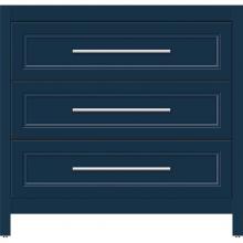 Strasser Woodenwork 58-840 - 36 X 21 X 34.5 Belltown Vanity Ogee Miter Lapis Night 3 Drw