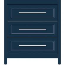 Strasser Woodenwork 58-842 - 30 X 21 X 34.5 Belltown Vanity Ogee Miter Lapis Night 3 Drw