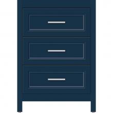 Strasser Woodenwork 58-847 - 24 X 18.5 X 34.5 Belltown Vanity Ogee Miter Lapis Night 3 Drw