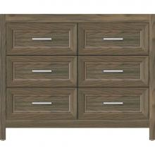 Strasser Woodenwork 51-352 - 42 X 21 X 34.5 Belltown Vanity Ogee Miter Dusky Oak 6 Drw