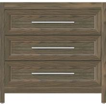 Strasser Woodenwork 51-340 - 36 X 18.5 X 34.5 Belltown Vanity Ogee Miter Dusky Oak 3 Drw