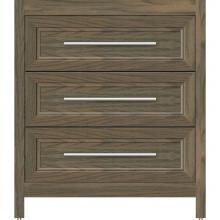 Strasser Woodenwork 51-332 - 30 X 18.5 X 34.5 Belltown Vanity Ogee Miter Dusky Oak 3 Drw