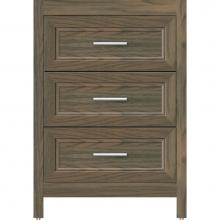 Strasser Woodenwork 51-328 - 24 X 21 X 34.5 Belltown Vanity Ogee Miter Dusky Oak 3 Drw