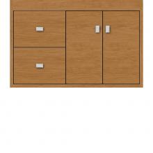 Strasser Woodenwork 20.600 - 30 X 18.5 X 19.75 Sodo Inset Wall Mount Vanity Slab Nat Cherry Lh