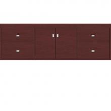 Strasser Woodenwork 20.392 - 60 X 21 X 19.75 Sodo Inset Wall Mount Vanity Slab Dk Cherry Sb