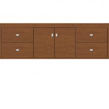 Strasser Woodenwork 20.391 - 60 X 21 X 19.75 Sodo Inset Wall Mount Vanity Slab Cinn Cherry Sb