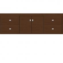 Strasser Woodenwork 20.969 - 60 X 21 X 19.75 Sodo Inset Wall Mount Vanity Slab Pecan Cherry Sb