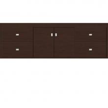 Strasser Woodenwork 20.533 - 60 X 18.5 X 19.75 Sodo Inset Wall Mount Vanity Slab Choc Cherry Sb