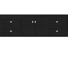 Strasser Woodenwork 21.679 - 60 X 18.5 X 19.75 Sodo Inset Wall Mount Vanity Slab Midnight Oak Sb