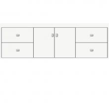 Strasser Woodenwork 20.397 - 60 X 21 X 19.75 Sodo Inset Wall Mount Vanity Slab Sat White Sb