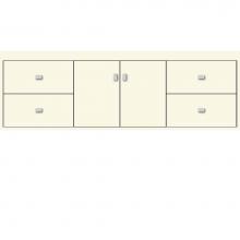 Strasser Woodenwork 20.538 - 60 X 18.5 X 19.75 Sodo Inset Wall Mount Vanity Slab Sat Biscuit Sb