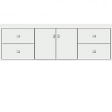 Strasser Woodenwork 21.833 - 60 X 21 X 19.75 Sodo Inset Wall Mount Vanity Slab Powder Grey Sb