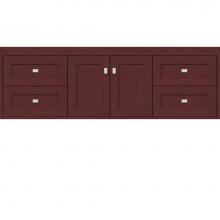 Strasser Woodenwork 20.252 - 60 X 18.5 X 19.75 Sodo Inset Wall Mount Vanity Shaker Dk Cherry Sb