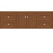 Strasser Woodenwork 20.251 - 60 X 18.5 X 19.75 Sodo Inset Wall Mount Vanity Shaker Cinn Cherry Sb