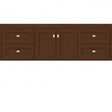 Strasser Woodenwork 20.955 - 60 X 18.5 X 19.75 Sodo Inset Wall Mount Vanity Shaker Pecan Cherry Sb