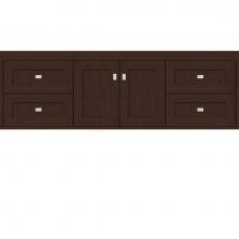 Strasser Woodenwork 20.113 - 60 X 21 X 19.75 Sodo Inset Wall Mount Vanity Shaker Choc Cherry Sb