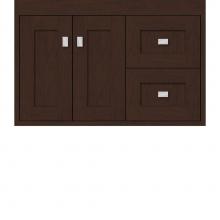 Strasser Woodenwork 20.313 - 30 X 18.5 X 19.75 Sodo Inset Wall Mount Vanity Shaker Choc Cherry Rh