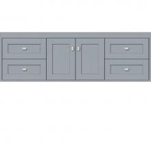 Strasser Woodenwork 20.116 - 60 X 21 X 19.75 Sodo Inset Wall Mount Vanity Shaker Silver Oak Sb