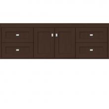 Strasser Woodenwork 21.428 - 60 X 21 X 19.75 Sodo Inset Wall Mount Vanity Shaker Choc Oak Sb