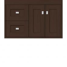 Strasser Woodenwork 21.435 - 30 X 21 X 19.75 Sodo Inset Wall Mount Vanity Shaker Choc Oak Lh