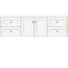 Strasser Woodenwork 20.257 - 60 X 18.5 X 19.75 Sodo Inset Wall Mount Vanity Shaker Sat White Sb