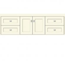 Strasser Woodenwork 20.258 - 60 X 18.5 X 19.75 Sodo Inset Wall Mount Vanity Shaker Sat Biscuit Sb