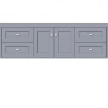 Strasser Woodenwork 21.735 - 60 X 18.5 X 19.75 Sodo Inset Wall Mount Vanity Shaker Sat Silver Sb