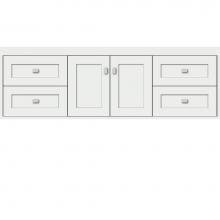 Strasser Woodenwork 21.819 - 60 X 18.5 X 19.75 Sodo Inset Wall Mount Vanity Shaker Powder Grey Sb