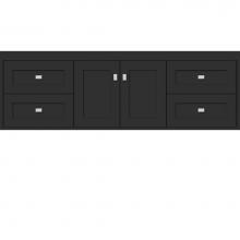 Strasser Woodenwork 20.119 - 60 X 21 X 19.75 Sodo Inset Wall Mount Vanity Shaker Sat Black Sb