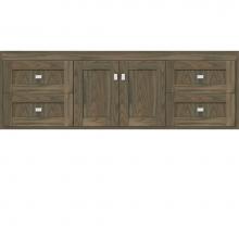 Strasser Woodenwork 56-731 - 60 X 18.5 X 19.75 Sodo Inset Wall Mount Vanity Shaker Dusky Oak Sb