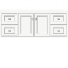 Strasser Woodenwork 20.827 - 48 X 18.5 X 19.75 Sodo Inset Wall Mount Vanity Deco Miter Sat White Sb