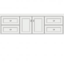 Strasser Woodenwork 21.861 - 60 X 21 X 19.75 Sodo Inset Wall Mount Vanity Deco Miter Powder Grey Sb