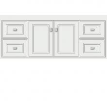 Strasser Woodenwork 21.876 - 48 X 18.5 X 19.75 Sodo Inset Wall Mount Vanity Deco Miter Powder Grey Sb