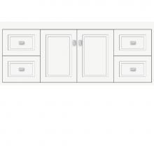 Strasser Woodenwork 22.365 - 48 X 21 X 19.75 Sodo Inset Wall Mount Vanity Ogee Miter Sat White Sb