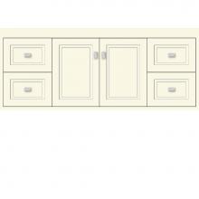 Strasser Woodenwork 22.366 - 48 X 21 X 19.75 Sodo Inset Wall Mount Vanity Ogee Miter Sat Biscuit Sb