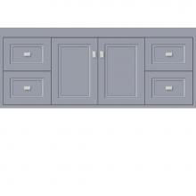 Strasser Woodenwork 22.827 - 48 X 18.5 X 19.75 Sodo Inset Wall Mount Vanity Ogee Miter Sat Silver Sb