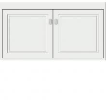 Strasser Woodenwork 22.859 - 36 X 18.5 X 19.75 Sodo Inset Wall Mount Vanity Ogee Miter Powder Grey Std