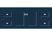 Strasser Woodenwork 57-740 - 48 X 18.5 X 19.75 Sodo Inset Wall Mount Vanity Ogee Miter Lapis Night Sb