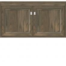 Strasser Woodenwork 55-121 - 36 X 18.5 X 19.75 Sodo Inset Wall Mount Vanity Ogee Miter Dusky Oak Std