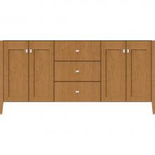 Strasser Woodenwork 56.081 - 72 X 19 X 34.5 Newhalem Vanity Nh Shaker/Slab Nat Cherry Db