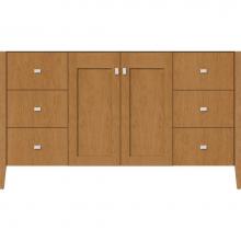 Strasser Woodenwork 56.135 - 60 X 19 X 34.5 Newhalem Vanity Nh Shaker/Slab Nat Cherry Sb