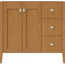 Strasser Woodenwork 56.280 - 36 X 19 X 34.5 Newhalem Vanity Nh Shaker/Slab Nat Cherry Rh