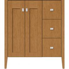 Strasser Woodenwork 56.370 - 30 X 19 X 34.5 Newhalem Vanity Nh Shaker/Slab Nat Cherry Rh